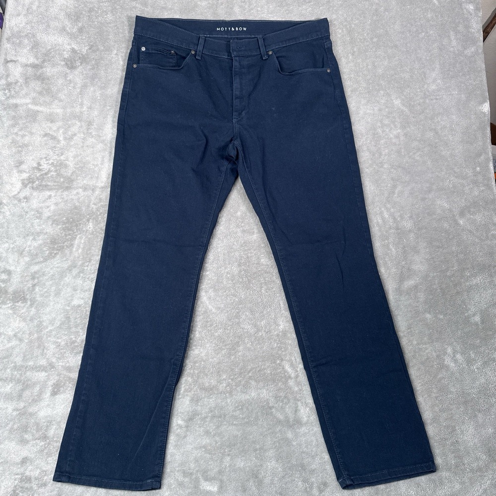 Mott & Bow Mercer Jeans 35x30 (Fits 36x28) Slim Fit Navy Blue Stretch Denim